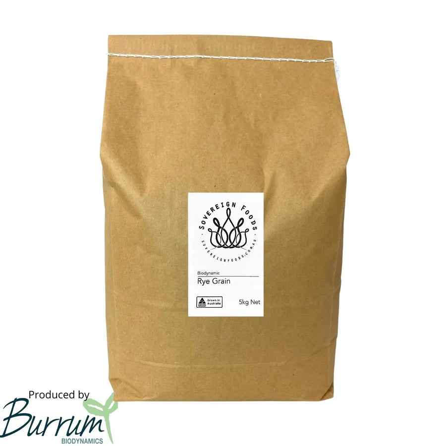 Rye Grain Biodynamic 5kg-Pulse & Grain-Burrum Biodynamics-Sovereign Foods-Organic-Biodynamic-Grain-Home Milling-Australian Grown