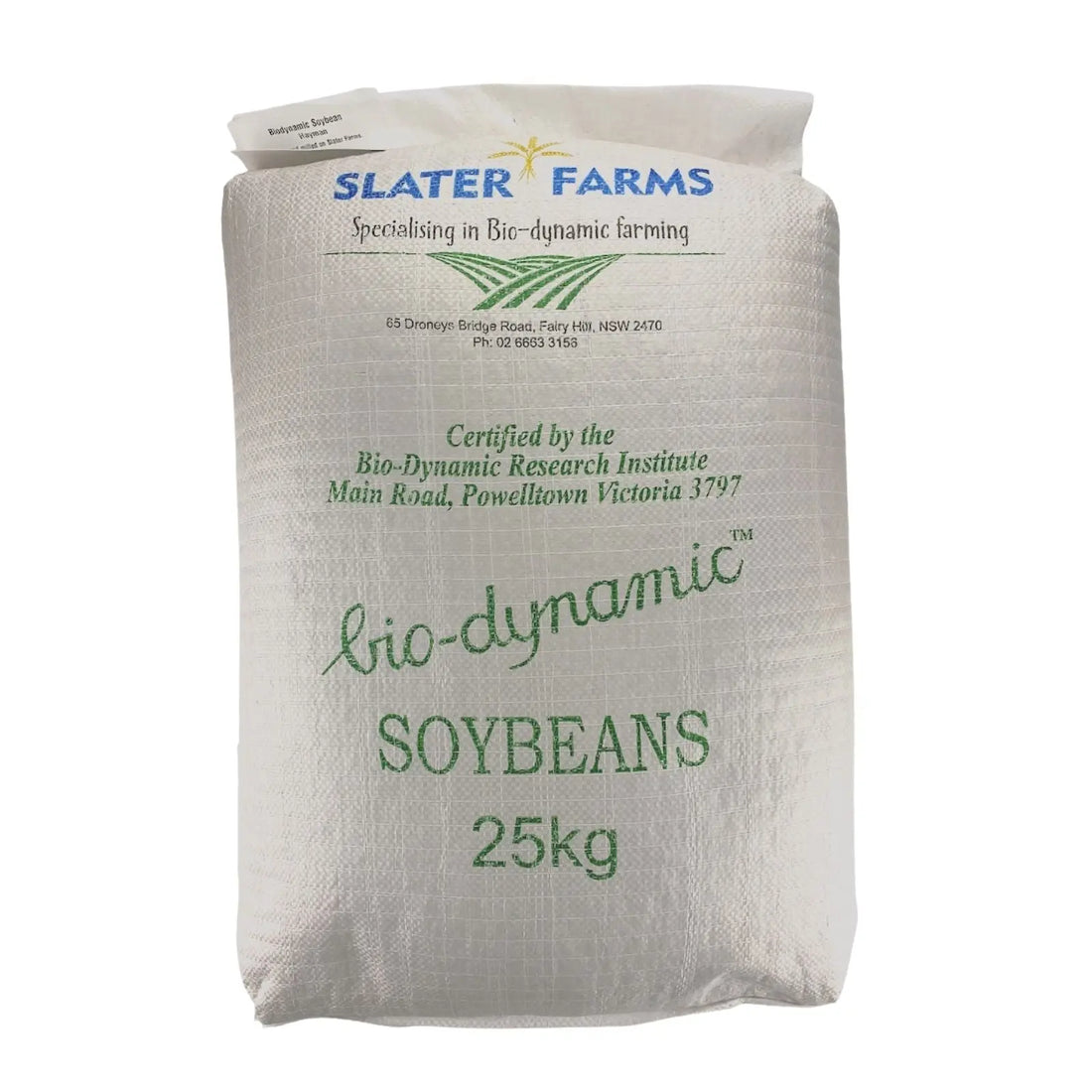 Soy Beans Biodynamic 25kg-Pulse & Grain-Slater Farms-Sovereign Foods-Rainfed Rice-Australian Grown Bulk Foods