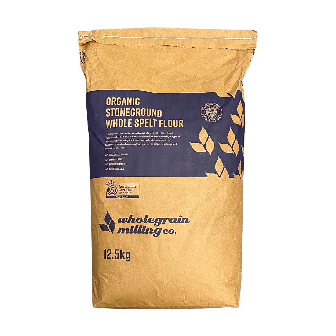 Spelt Flour Whole Stoneground Organic 12.5kg-Flour & Baking-Wholegrain Milling Co-Sovereign Foods-Organic-Flour-Bulk-Sourdough-Breadmaking