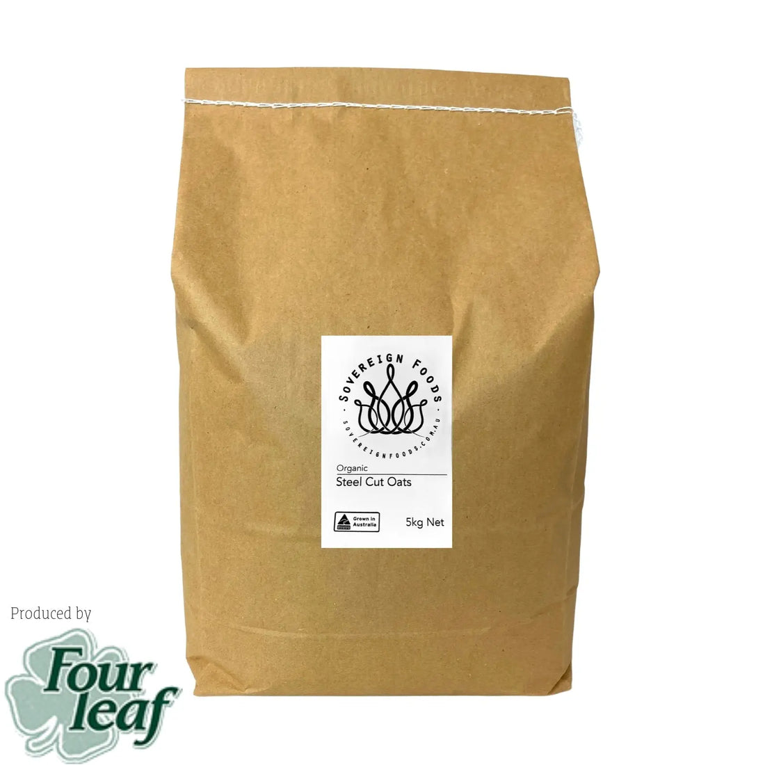 Steel Cut Oats Organic 5kg-Pulse & Grain-Four Leaf Milling-Sovereign Foods-Australian Grown-Bulk Foods