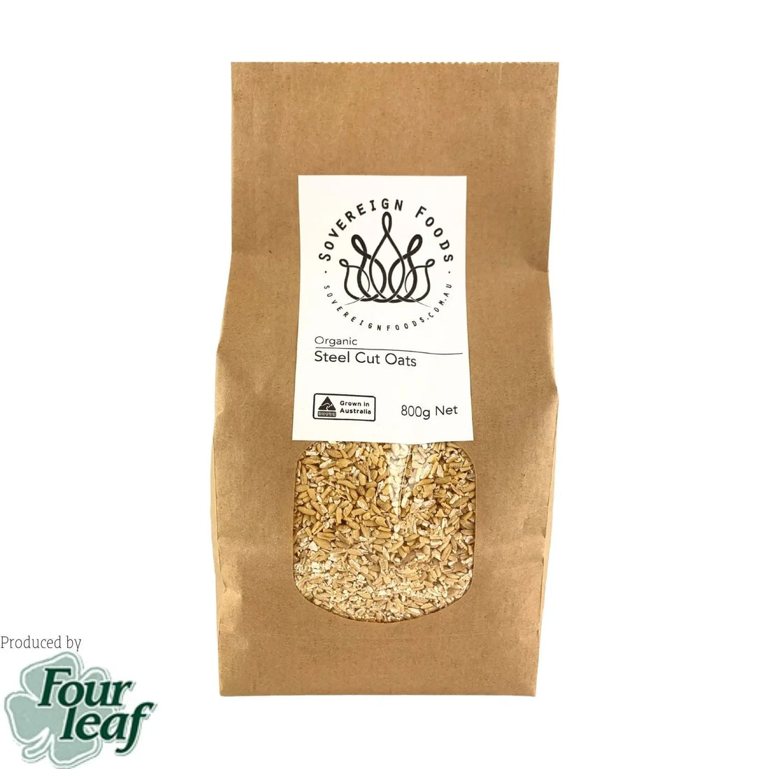 Steel Cut Oats Organic 800g Four Leaf Milling Pulse & Grain.