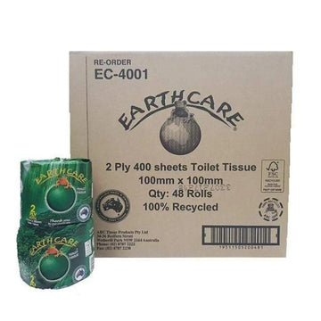 Toilet Paper Carton 48 Rolls Recycled 2ply 400 sheets