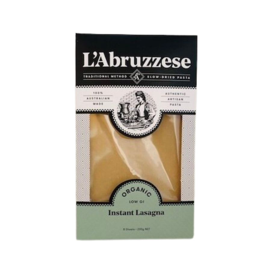 Wheat Lasagne Organic 200g-Grocery-L'Abruzzese-Sovereign Foods-Australian Made-Australian Ingredients-Australian Pasta-Organic