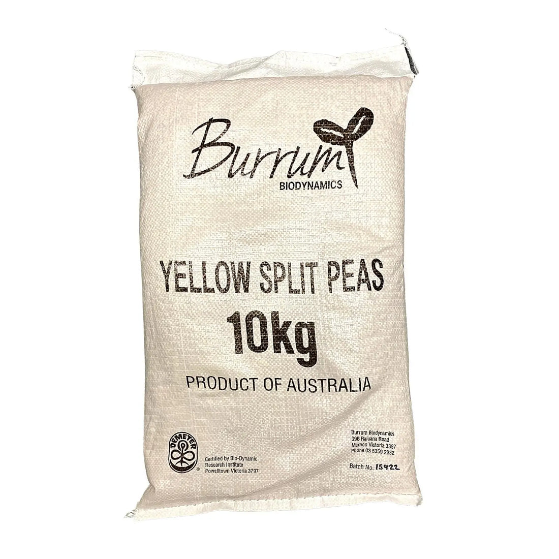 Yellow Split Peas-Burrum Biodynamics-Sovereign Foods-Organic Australian Bulk Foods-Biodynamics